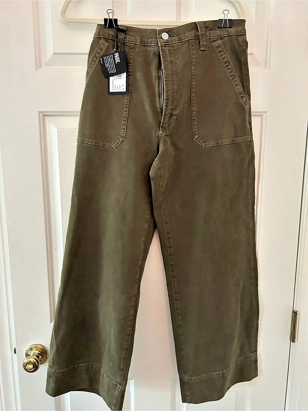 Paige Cameron High Rise Straight Ankle Pants Waist 30 NWT